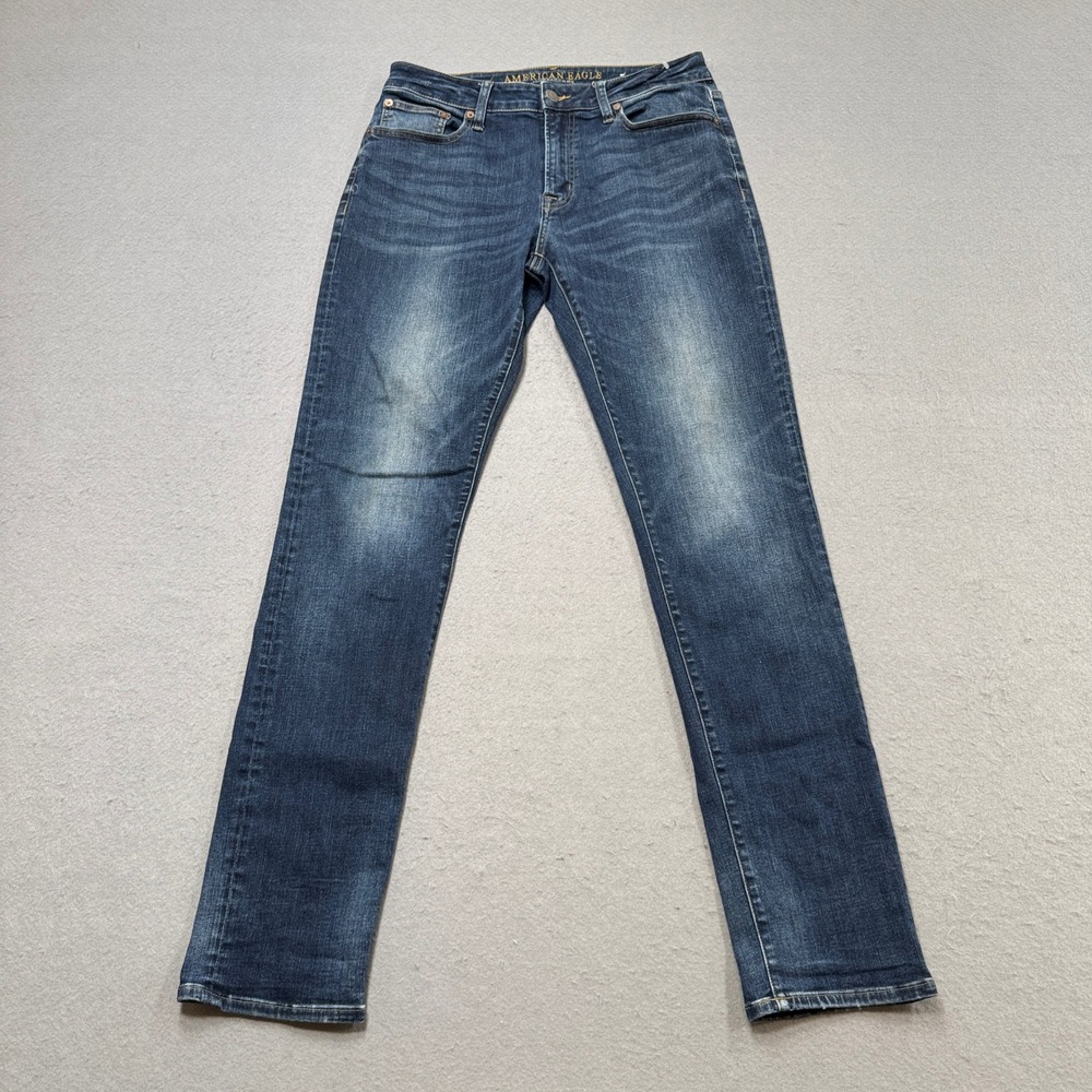 American Eagle Jeans Men's 32x34 Blue Dark Wash Extreme Flex Slim Fit Skinny Leg